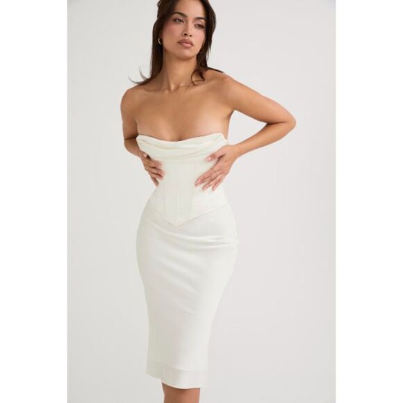 House of CB White Strapless Dress - Picture 3 of 15